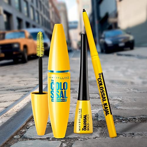 Image of Maybelline New York Kajal Pencil - Twin Pack, 0,35G + 0.35G, Intense Colour, Waterproof, Long Lasting 24Hrs Stay, Colossal Kajal, Black, Matte Finish (Pack of 2)