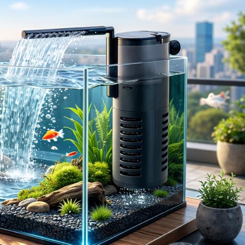Image of VAYINATO Sobo Waterfall Type Aquarium Fish Tank Internal Filter (WP-1105F | 5W | 200L /H)
