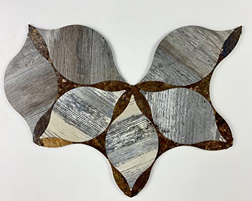 Abolos Versatile Luxury 10X13 Vinyl Flower Peel & Stick Wall & Floor Tile (Multifinish Wood & Agate) #TOP2