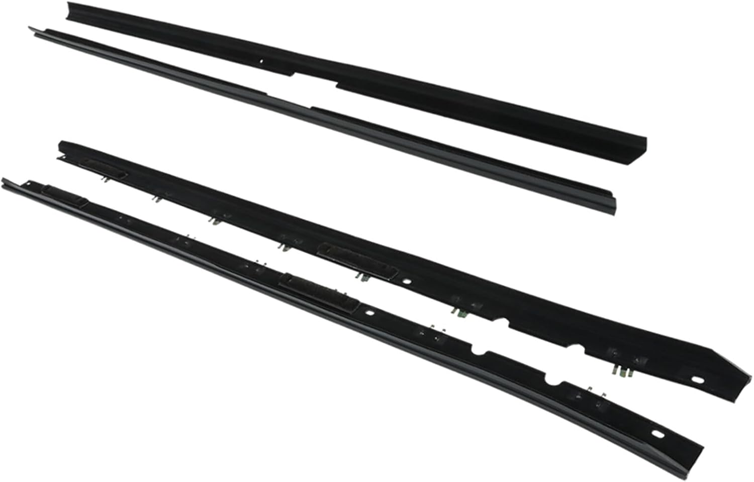 4PCS Black Rubber Window Sweep Weatherstrip Felt Seal Kit Replacement for Corvette 1984-1989