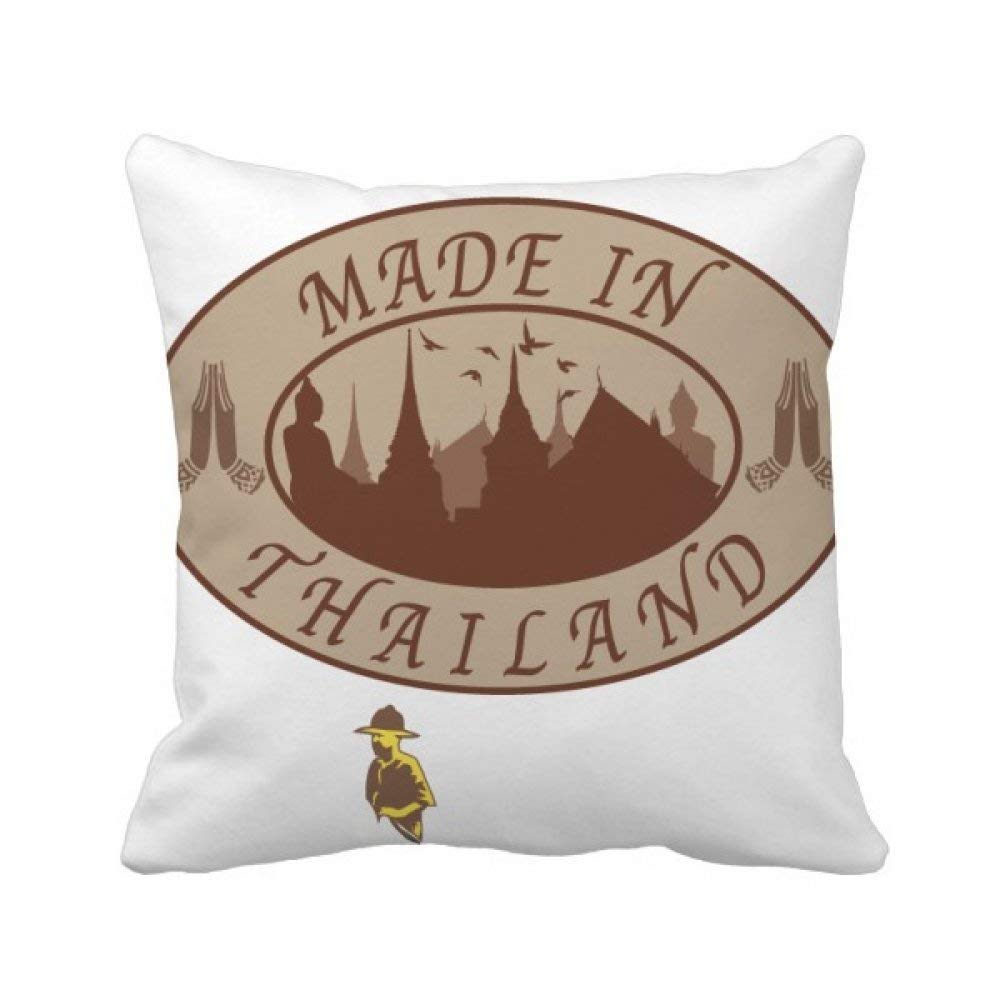 Housse de coussin carrée thaïlandaise haut de gamme artisanale
