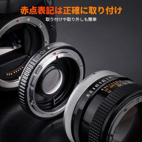 Adaptador de montura de lente K&F Concept Pro compatible con lentes Canon FD y FL de 35 mm SLR para cámaras Canon EOS (EF, EF-S), incluye compatibilidad con Canon 1D, 1DS, Mark II, III, IV, Digital Rebel T5i, T4i, T3i, T3 miniatura 6