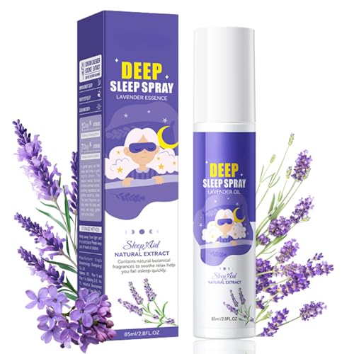 Lavender Sleep Spray 85ml – Pillow Spray Sleeps Mist with Pure Lavender Essential Oil – Relaxing Lavenders Sprays for Stress Relief & Better Sleep – Bedtime Sleep Pillow Sprays