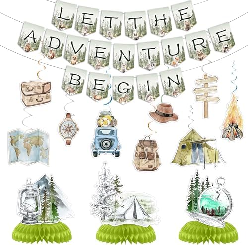 Amazon.com: 13Pcs Adventure Time Party Decorations Let the Adventure ...