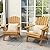 Oversized Outdoor Wooden Adirondack Chair with Pre-Assembled BackRest & SeatBoard, Patio Chair for Garden Lawn Backyard Deck Pool Beach Firepit