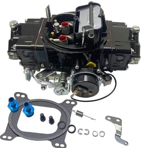 Quick Fuel Technology Brawler Street Carburetor Red Billet Black Finish Mechanical Secondaries 750 CFM 4150 Model Gasoline Compatible (850CFM)