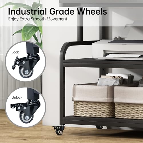 Image of Fannova 32.3 inchx18.9 inch Extra Large Printer Stand with Adjustable Storage Shelf
