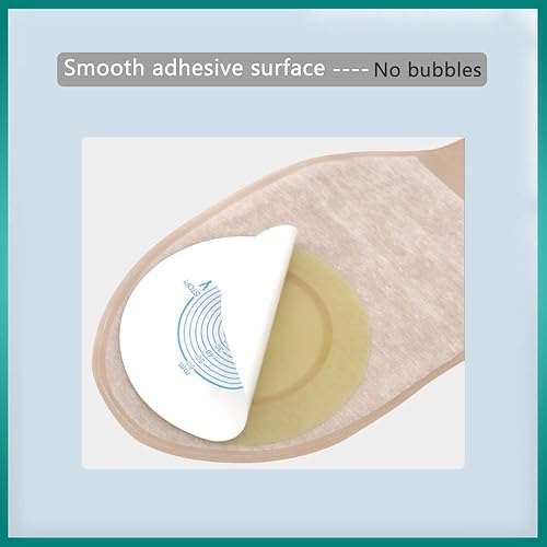 Miniatura 2 de 30 bolsas de colostomía, bolsas de ostomía de una pieza, bolsas de ostomía drenables con cierre de abrazadera para cuidado del estoma de ileostomía,