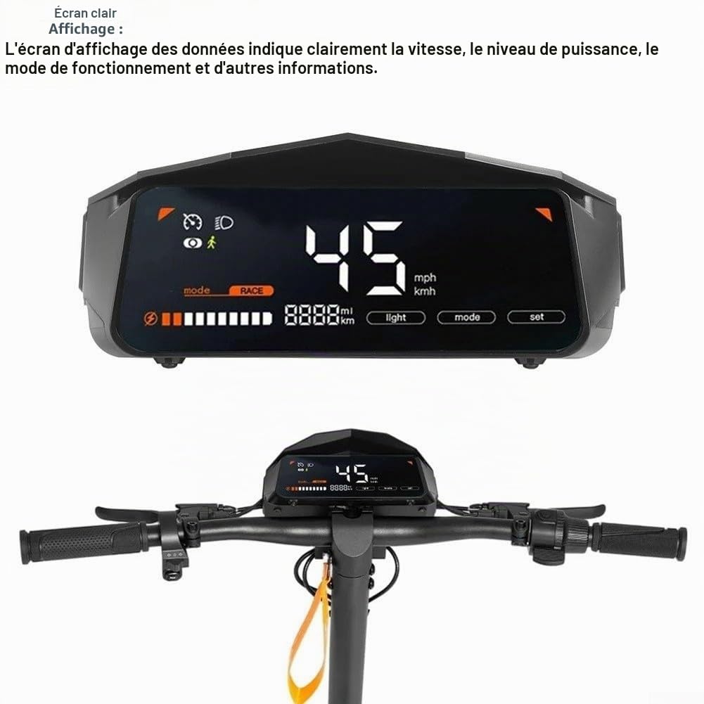 Écran d'affichage LED pour scooter électrique KUKIRIN G2 G3 G4, affichage clair de la vitesse, écran LCD (G3)