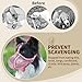 Mayerzon Dog Muzzle to Prevent Biting Scavenging Chewing, Soft Mesh Puppy Muzzles for Small Medium Sized Dogs, Breathable Reflective Adjustable Mouth Guard for Grooming Walking Training (S, Pink)