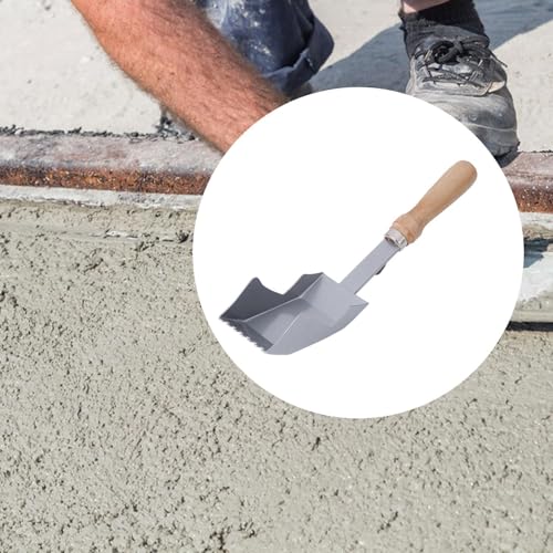 MYCENSE Concrete Trowel Scooper Carbon Steel Bricklaying Bowl Cement Bucket Scoop for DIY Projects Stucco Mortar Drywall Plaster, L - Image 5