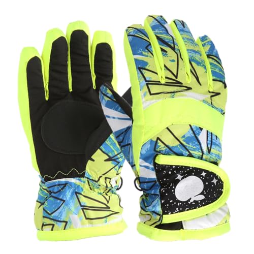 Printed Winter Gloves for Kids - Keep Warm and Stylish on Cold Days，Children Snow Waterproof Gloves for Girls Boys