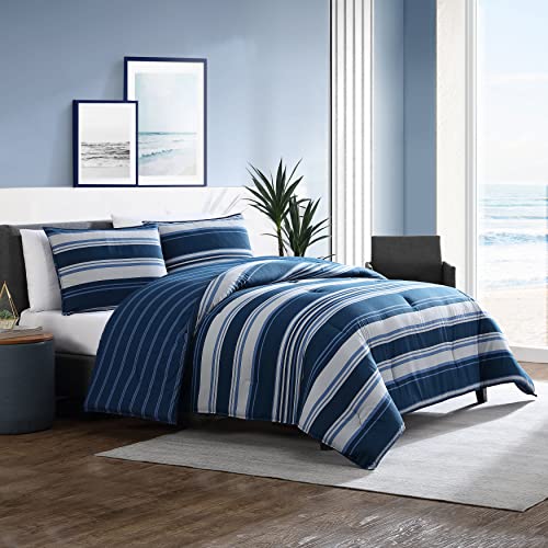Nautica- Queen Duvet Cover Set, Cotton Reversible Bedding With Matching Sham(S), Designer Home Décor (Lakeview Blue, Queen) #TOP2