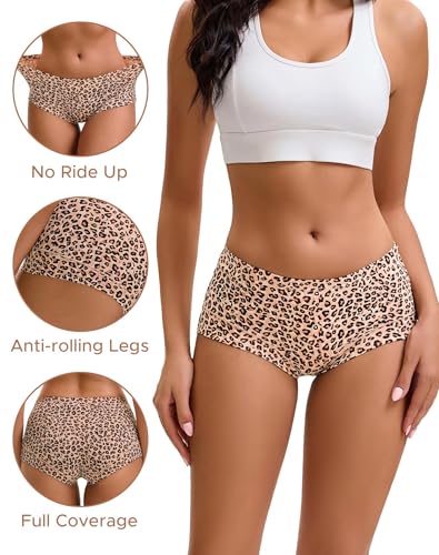 Image of INNERSY Women's Boyshorts Underwear Cotton Soft Boxer Briefs 4-Pack
