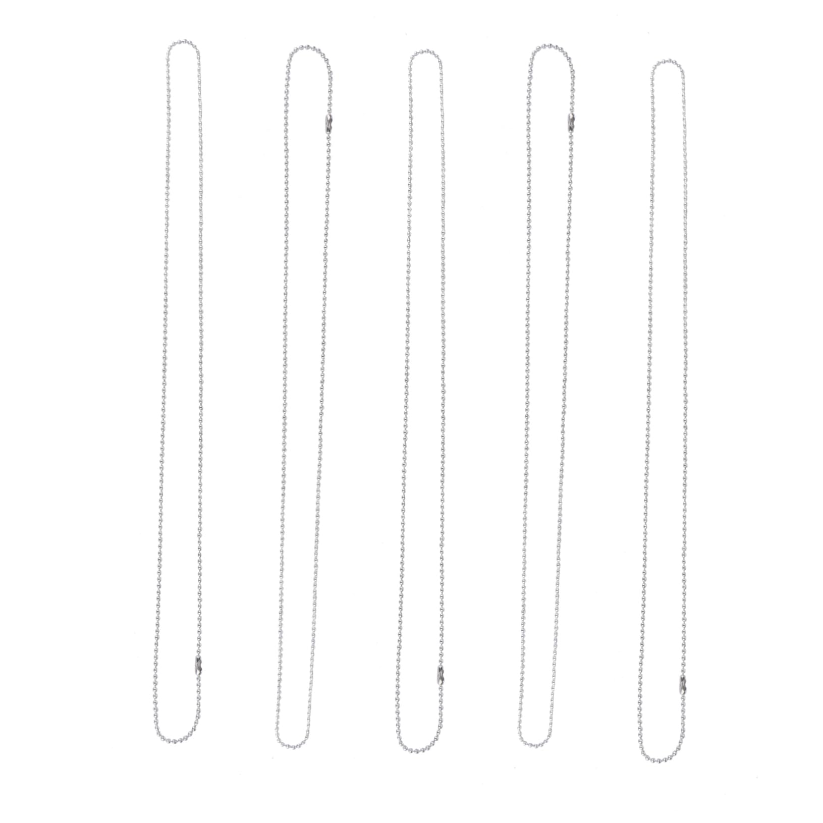 GALPADA 5Pcs Pet Chain Necklace Alloy Ball Chains for Dog Tags Keychains and Crafts Pet Supplies and Friends