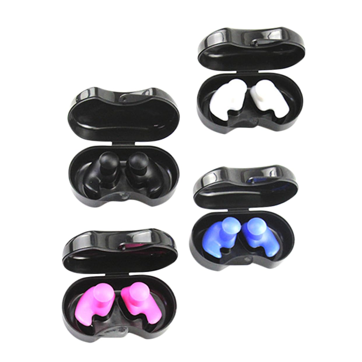 TOBBOMEY Silicone Swimming Ear Plugs for Kids Adults Waterproof Soft Travel-Friendly