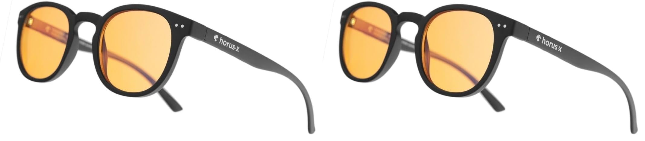 Horus X • Occhiali Luce Blu Uomo Donna Occhiali per Computer Anti Luce Blu | Protezione Anti-Fatica | Urban Amber (Confezione da 2)