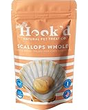 Totally Hook'd Freeze‑Dried Single‑Ingredient Treats, High‑Protein Omega-3 Training Snack for Dogs & Cats (1 Ounce, Scallops)