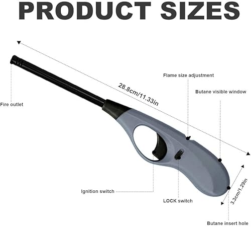 Miniatura 4 de Encendedor de antorcha de butano impermeable resistente al viento encendedor de regalos para hombres encendedor para velas camping uso familiar sin