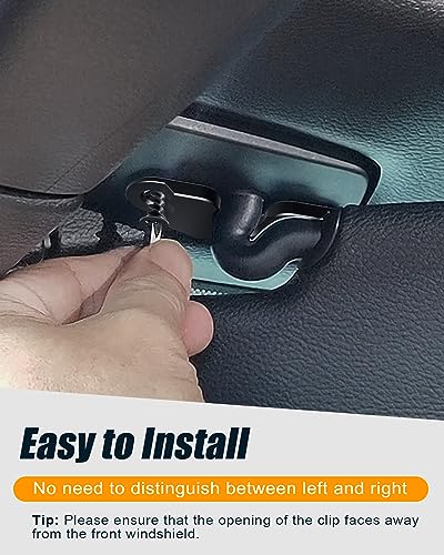 Image of Upgraded Aluminum Alloy Sun Visor Repair Kit for Jeep, Veharvim Heavy Duty Sun Visor Clip Compatible with Jeep Wrangler JK 2018 / JL /Wrangler 2018-2023 / Gladiator 2020-2023