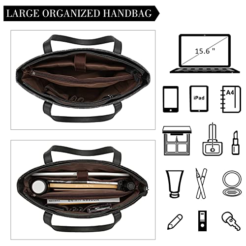 Laptop Tote Bag for Women, Water Resistant Canvas Womens Work Tote Bag, Large Capacity Shoulder Bag Fits 15.6 inches Laptop3