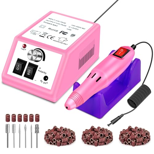 LAVAED Professional Nail Drill Electric Nail File Kit, Nail Filer Electric with 156pcs Sanding Bands...