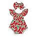 puseky Conjunto de ropa de verano con volantes de sandía y diadema para niñas