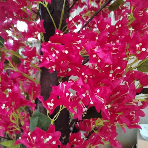 Image of Large Artificial Tree Pink Artificial Bougainvillea Tree for Indoor Outdoor Landscape and Venue Decoration(2.5x2m)