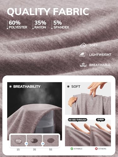 Image of ATHMILE Womens Oversized T Shirts Summer Tops Spring Casual Loose Fit Workout Short Sleeve 2026 Beach Vacation