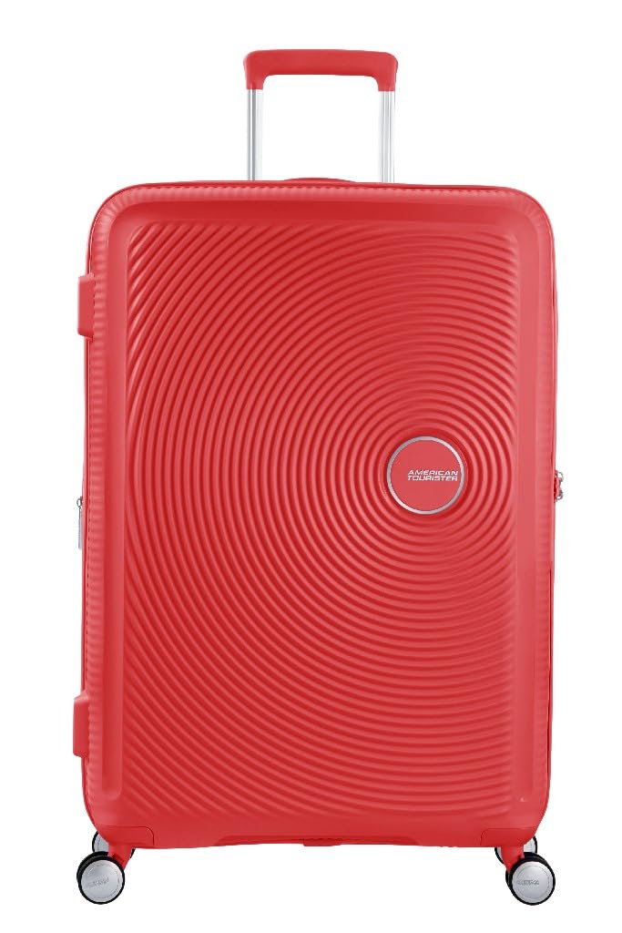 American Tourister Soundbox - Spinner L Advanced Suitcase, 77 cm, 97/110 L, Rosso (Coral Red)