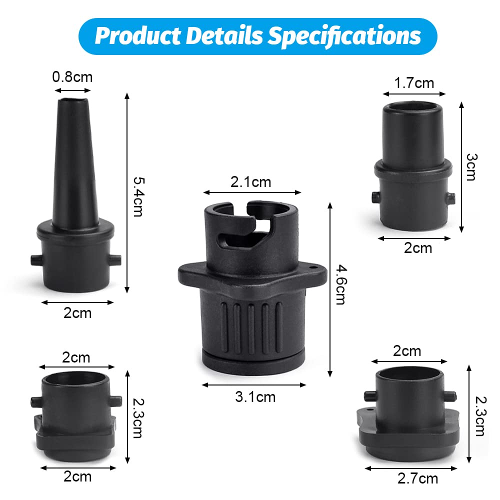 Adaptateur De Valve Pour Pompe SUP/kayak/bateau Gonflable - Compatible Valves Boston/Kite, Plaque De Fixation Incluse - Pour Gonflage Facile Sans Fuite