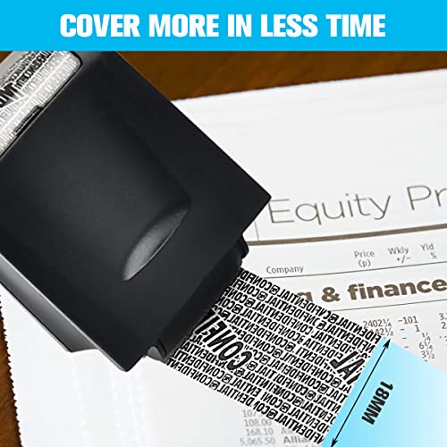 TMBMLPP Identitätsschutz Rollstempel, Datenschutz Rollstempel, Rollstempel Datenschutz und Kartonschneider, Datenschutz Rollstempel Nachfüllbar, für Privatsphäre, Anti-Diebstahl und Datenschutz