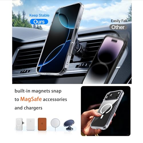 Image of iPhone 17 Pro Max Clear Case, with Screen Protector X1, Compatible with MagSafe,Anti-Yellowing (Transparent iPhone 17 pro max)