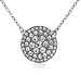 Fossil Glitz Disc Silver Necklace, 18"