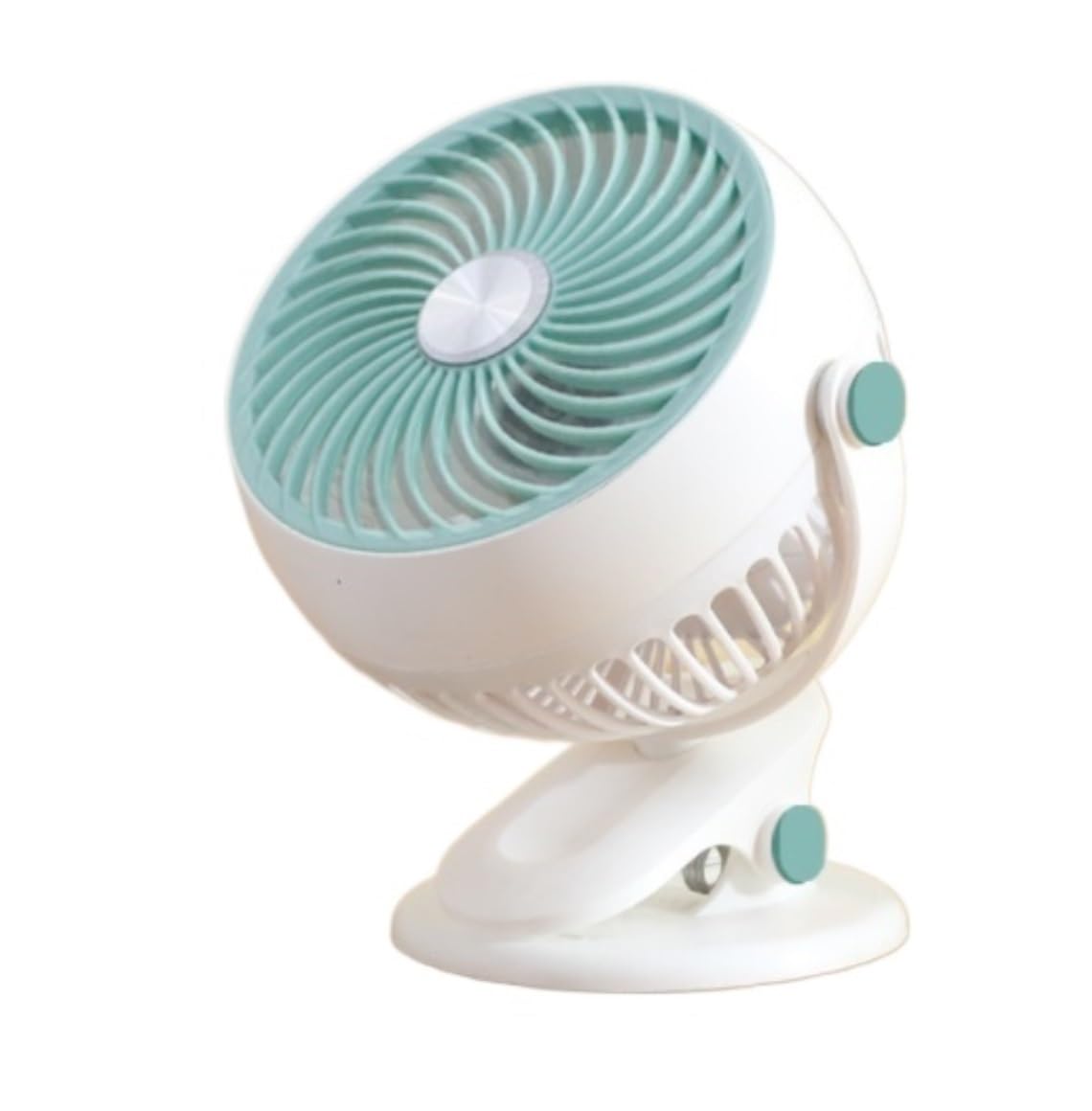 Ventilatore portatile a clip, 3 velocità, funzionamento silenzioso, con ricarica USB, per casa, campeggio e viaggi