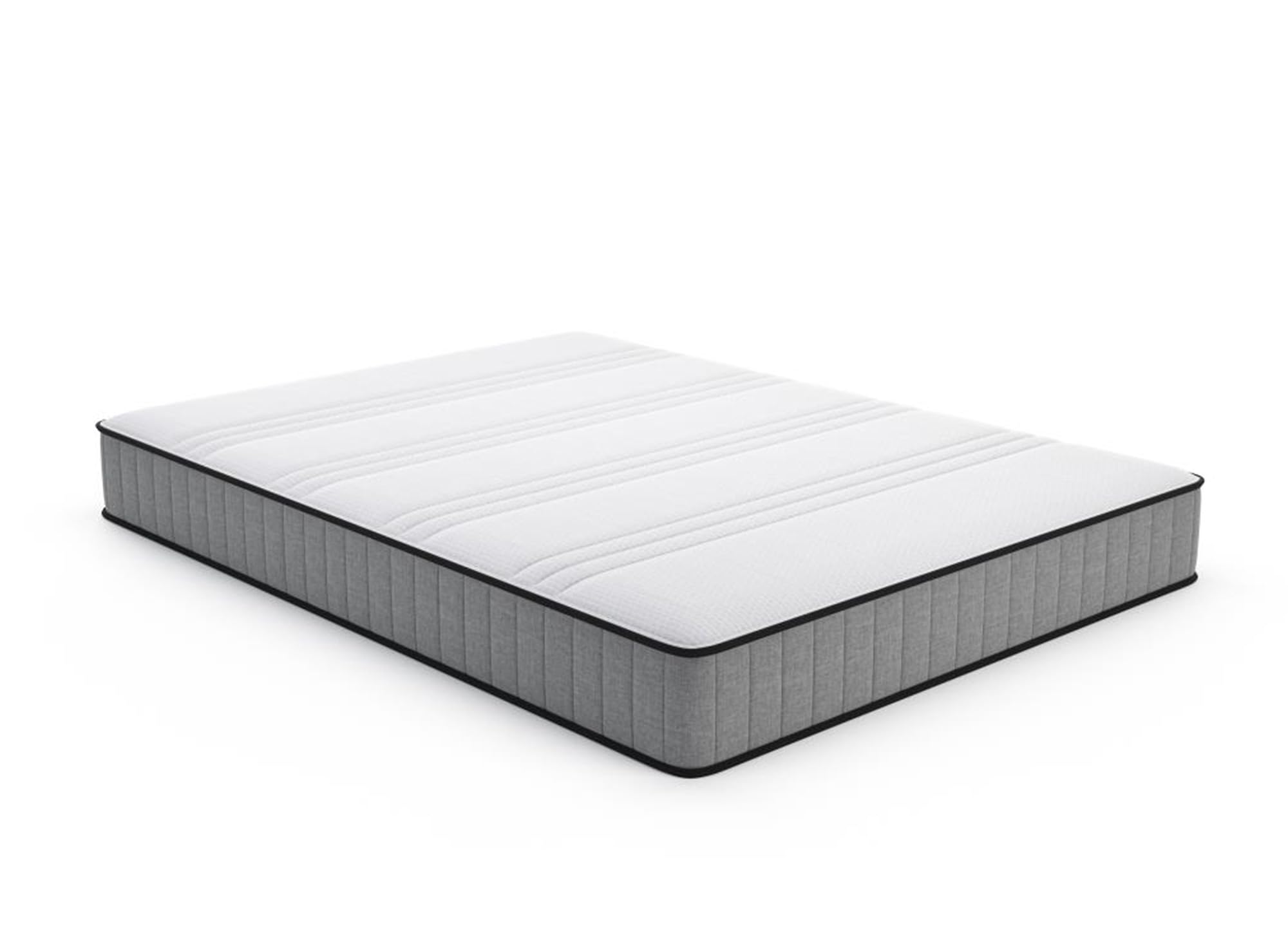 DecoInParis Ensemble 160x200 sommier tapissier + Matelas en Mousse 15 cm - Wolk