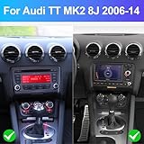 4+64G Android 14 Double Din Car Stereo for Audi TT MK2 2006-2014 Upgrade Car Radio w/Wireless Carplay Android Auto 9" Touch Screen GPS Navi Head Unit Bluetooth WiFi FM/RDS/SWC Backup Camera Mic - Image 3