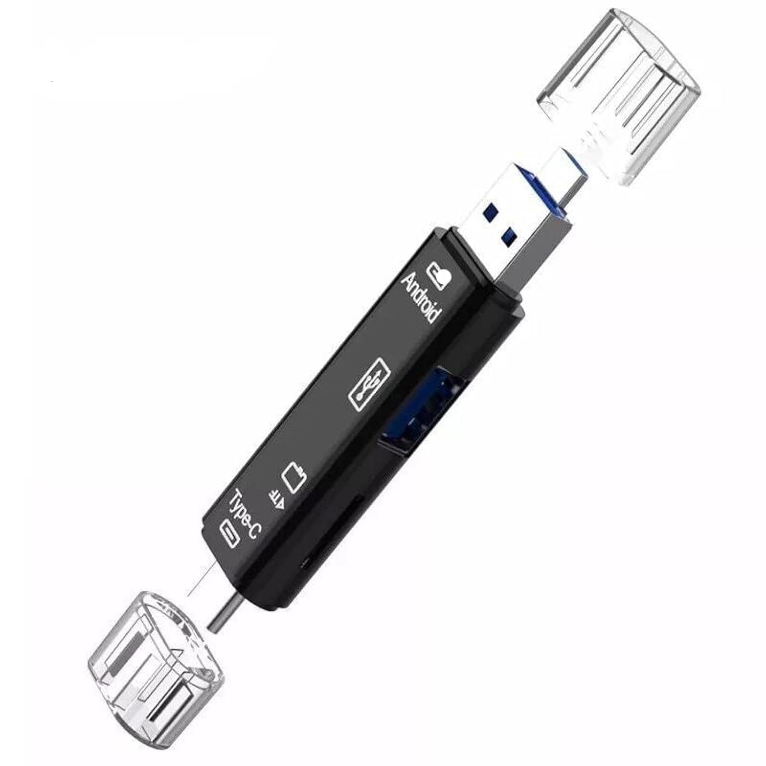 5-in-1 OTG Card Reader – High-Speed Type-C & Micro USB 2.0 | Black | Compatible with Micro SD/TF Cards | Universal Data Transfer for Android Smartphones, PC, Laptop, MacBook & Flash Drives-picture-36