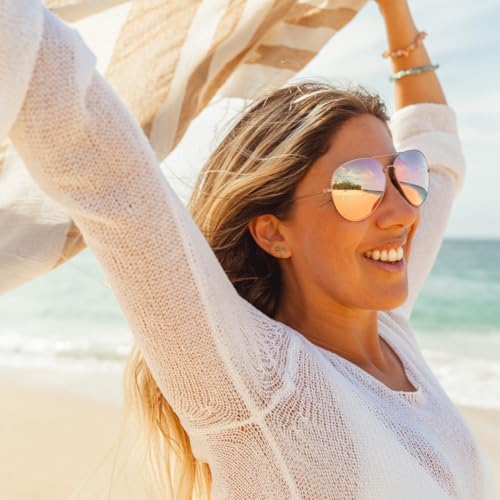 Image of Shady Rays Aviator Tangle Free - Polarized Womens Sunglasses