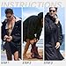 Owntop Waterproof Swim Parka for Kids Youths and Adults - Unisex Hooded Surf Poncho, Oversized High-Low Hem Windproof Changing Robe, Sherpa Winter Warm Beach Towel Jacket with Pockets Green M