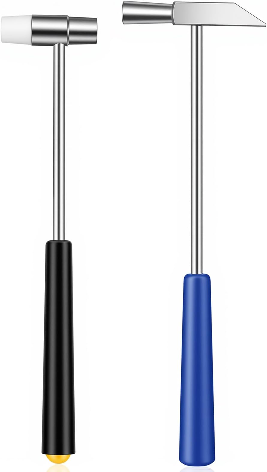Mabor 2Pcs Dual Head Small Hammer, Lightweight Mini Hammer, Plastic & Metal Head Mallet Mini Jewelry Hammers for Crafts Watches Tuning Musical Instruments Supplies