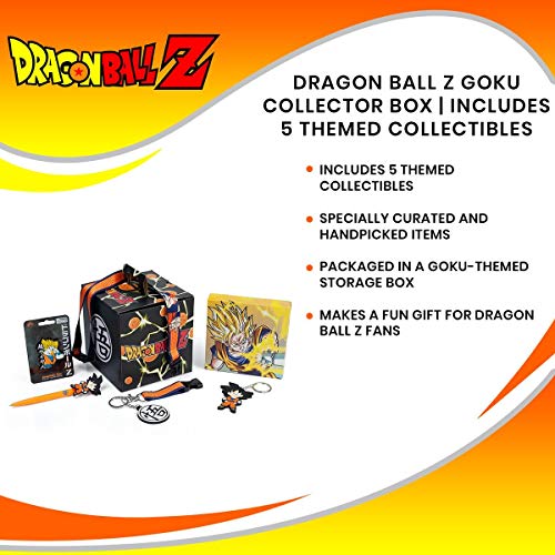 Dragon Ball Z Goku Collector Looksee Box Items | Geeky Gift Box | 5 Themed Toy Collectibles