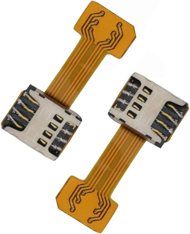 Dual SIM Card Micro SD Card Adapter (2 Pcs) for Android Smartphone,Ultra-slim Gold SIM Card Extender for Samsung S7 / S7 Edge / S8 / S8+ Huawei Mate7/8/9 Xiaomi Lenovo