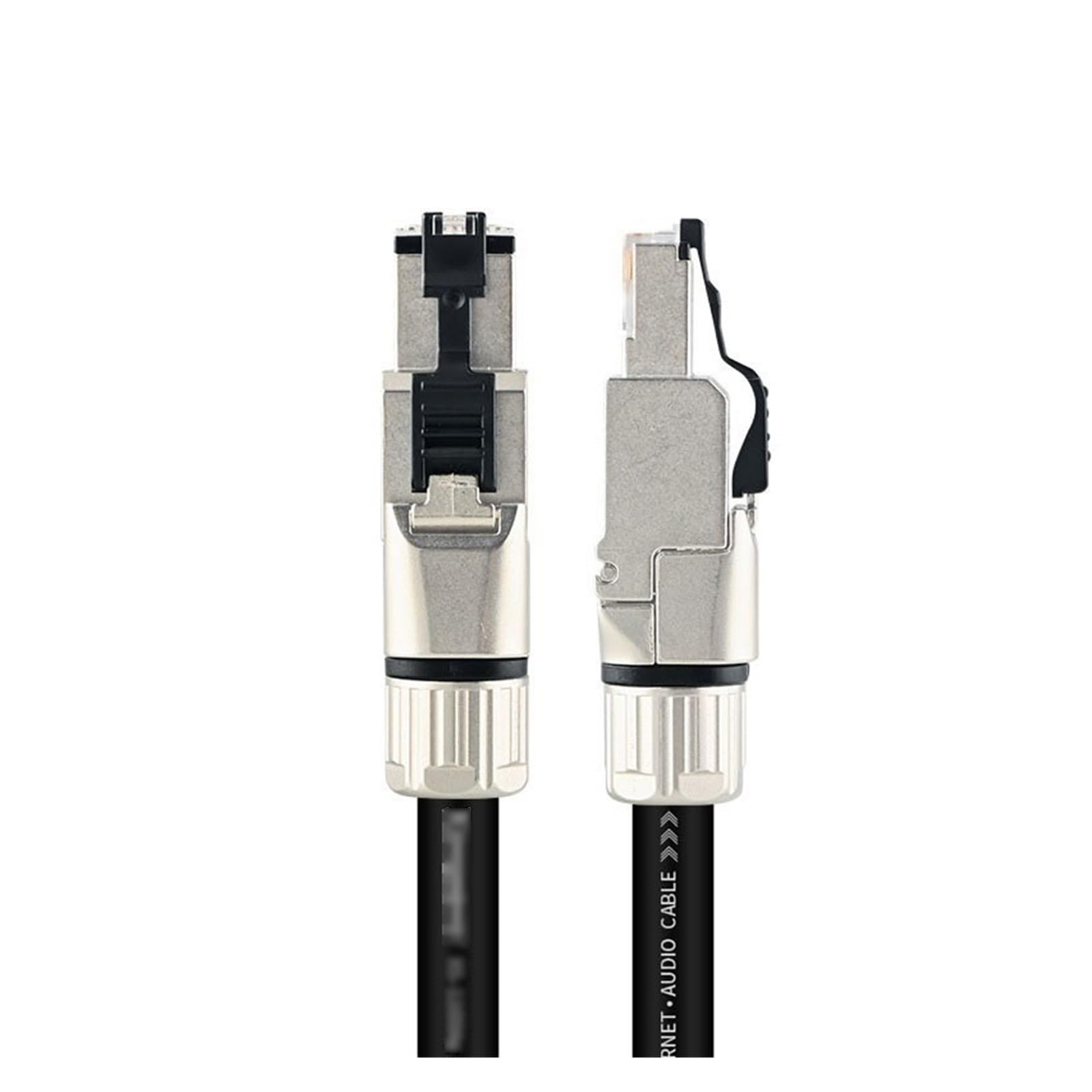 Câble réseau Cat 8 en Argent Sterling Câble Ethernet HiFi 10 Gigabit réseau 40 Gbps 2000 MHz Fiche Cristal(3.5 Meters)