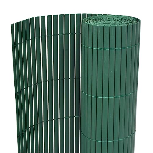 Clôture de jardin double face en PVC 90 x 500 cm verte, grillage pour terrasse extérieure, filet pour volailles, panneau de clôture en treillis métallique, barrière de protection pour clôture, voliè
