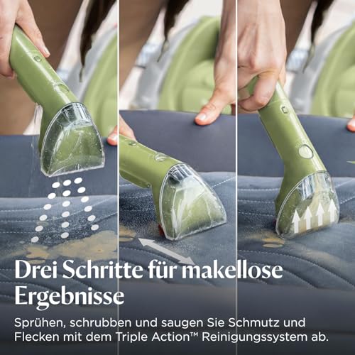 BISSELL Little Green, Polsterreiniger Gerät, Teppichreiniger für Alltägliche Flecken & Verschmutzungen, Waschsauger, Nasssauger für Teppiche, Polster, Auto & Mehr, Leistungsstarker 340W Motor, 4098N