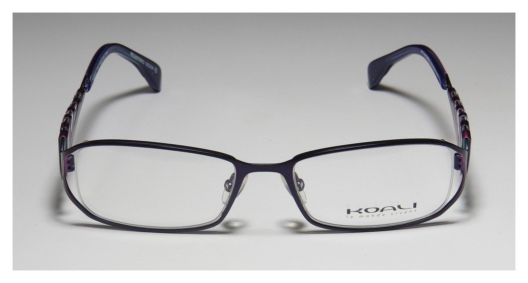 Koali By Morel 6919k Damskie/Panie Designerskie Pełne Oprawki Naturalne Materiały Hip Case Fantazyjne okulary/Okulary (50-17-135, Fioletowy/Fioletowy/Morski)