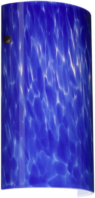 BESA 704286-BR Art Glass One Light Wall Sconce from Tamburo Collection in Bronze/Dark Finish,