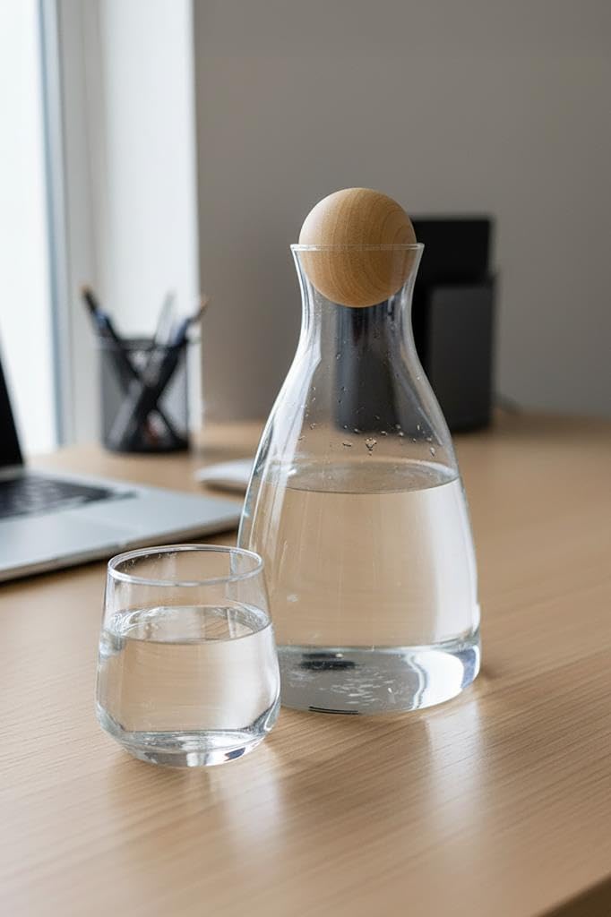 Digithome Ahşap Kapaklı 1.7 Litre Cam Sürahi - GPH59-2A