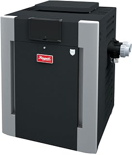 Raypak 014938 206K BTU Digital Natural Gas Pool Heater - Cupro-Nickel, Pagoda Design for Durability
